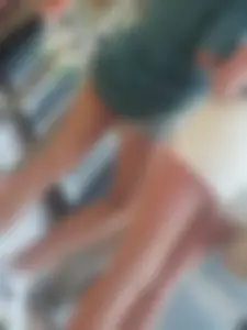 Skinny Candid Girl in White Shorts Making an Order in a Cafe Creepshots Gallery