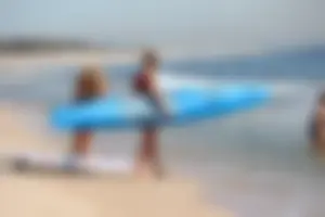 Lifeguard tournament girls on the beach