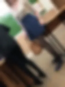 Teen Skinny Legs in Pantyhose and Flats Classroom Candid