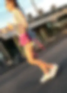 Sexy candid girl in a short dress escalator and street creepshots