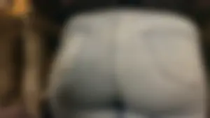 Blonde Ass In Tight Fitting Jeans