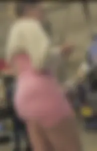 Hood PAWG in pink short onepiece (bending)