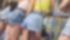Trio of teen ass with their cheeks out