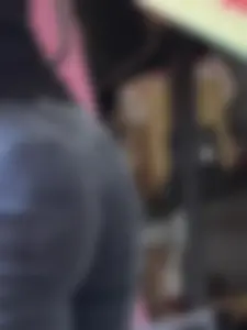 Hot milf in blue tight jeans closeup creepshots, hot ass