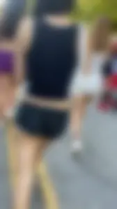 Cheeks hanging out tight shorts