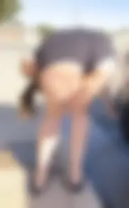 Pawg cheeks hanging out in black romper