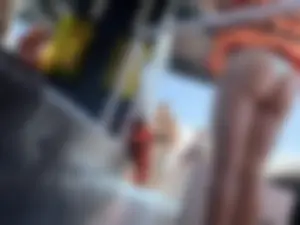 Girls' legs and booties in swimsuits at the aquapark creepshots