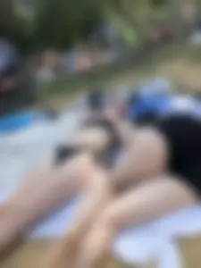 Cute Skinny Candid Girls Lying on Towel at a Beach Photos