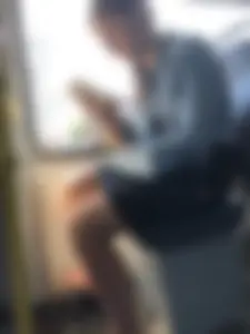 Cute Girl in Sandals Bus Candid