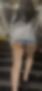 OC Asian Coed Short Shorts Butt Out