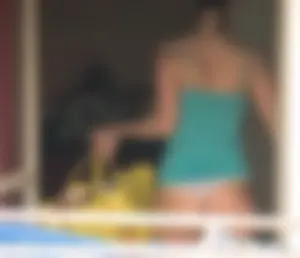 Hot milf next door hanging panties, showing pokies and wearing underwear