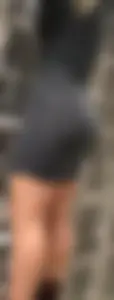 Amazing round ass in tight skirt with vtl