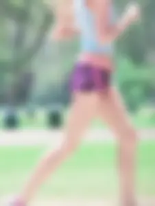 Couple of cute girls out running in little shorts