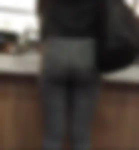 High waisted grey jeans