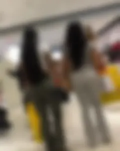 Crazy duo in legging flares