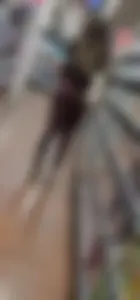 Walmart baddie putting on a show in tight onesie, VTL and cleavage