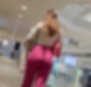 (GIFS) Latina Milf Nice Ass in Hot Pink Trousers