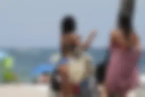 Bikini babes at Deerfield Beach in Florida