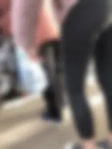 Skinny Candid Teen in Tight Black Jeans on a Train Station Gallery