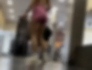 Bubble Butt Blonde Stretching at the Gym