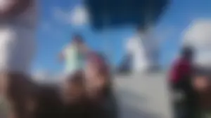 Girl with a nice ass in wet white bikini bottom
