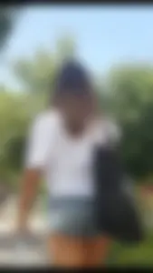 College girl jean shorts cheek peek