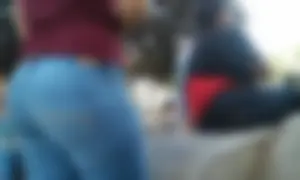Nice Latina ass in tight jeans with vpl