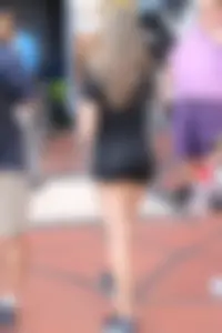 Sexy girl in tight Nike spandex with vpl