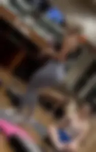 Amazing big booty tiny waist blonde at the gym AGAIN