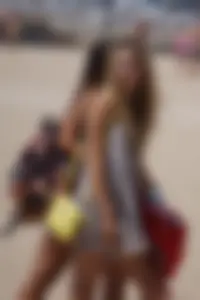 Beach volleyball babe with a nice ass in pink bikini bottom