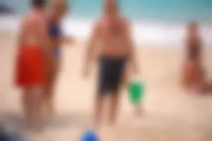 Assortment of sexy babes at the beach in bikinis