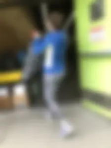 Fit woman donates