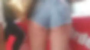 Candid Girl Adjusting Her Mini Shorts Closeup Booty Creepshot