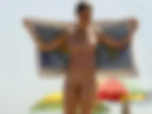 Nude beach and topless girls