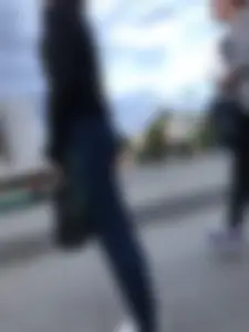 Skinny Girl in Tight Jeans Tram Creepshots