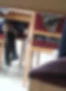 Candid Girl in Pantyhose And Boots Working at the Desk in a Public Library Creepshots Gallery