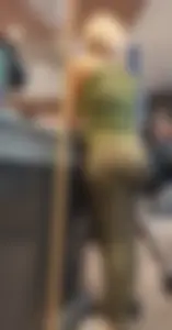 Hot petite blonde milf has a thick butt VPL