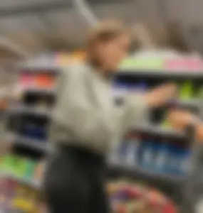 Slim girl with good body in black leggings