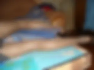 Girl with Legs in Pantyhose Lying in Bed Home Candid
