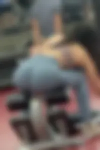 College gym slut in tight blue leggings (OC)