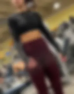 Sexy Fawn in Red Leggings — Amazing Petite Ass