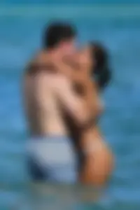 Brooks Nader looking sexy in a little bikini on a beach in Miami