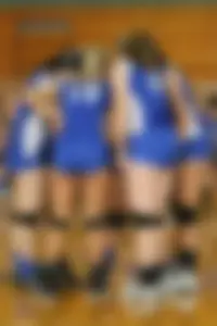 Athlete girls wearing spandex uniforms