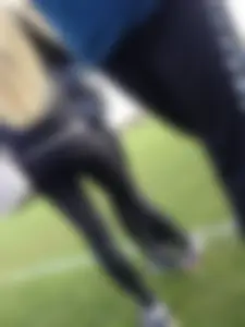 Blonde skinny candid teen in leggings at the football field