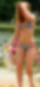 Thick bootied teen in zebra bikini