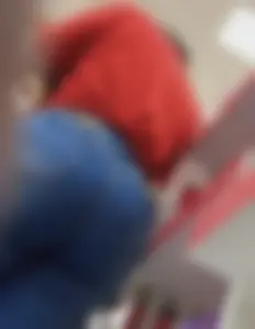 Target worker in stretch jeans and juicy ass