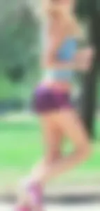 Couple of cute girls out running in little shorts
