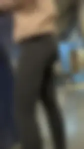 Skinny And Tight College Girl In Blue Leggings Bends Over For Me (Upshots)