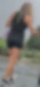 Spandex shorts at the mall and a bonus fat ass in a dress