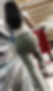 Girl in sweatpants at Target